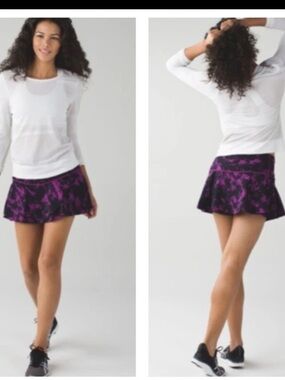 Lululemon Hit Your Stride Skirt Breezie Regal Plum/purple/Black Sz 6